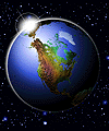 Globeshots centered on America